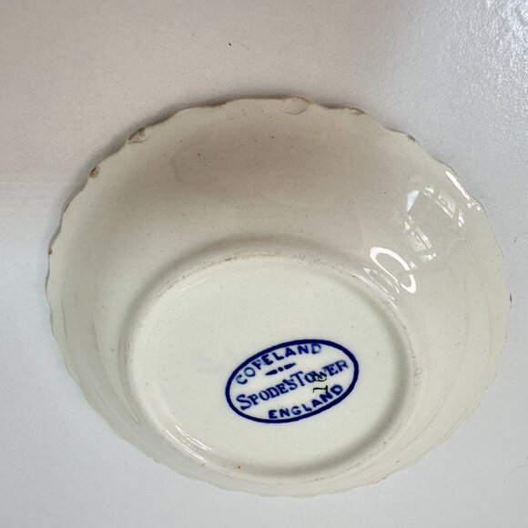 VTG Copeland Spode Tower Blue/White Butter Pat Mini Trinket Plate 3 -1/8"x 3/4" - Picture 5 of 5
